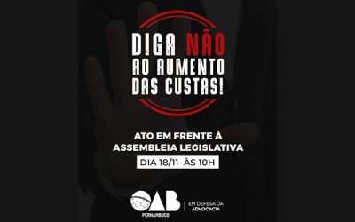 Ato contra projeto de aumento de custas