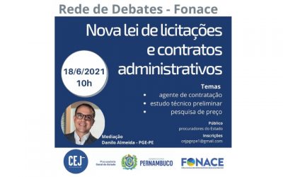 PGE-PE abre Rede de Debates do Fonace