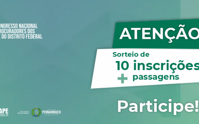 Sorteio de 10 inscrições + passagens para o CNPE