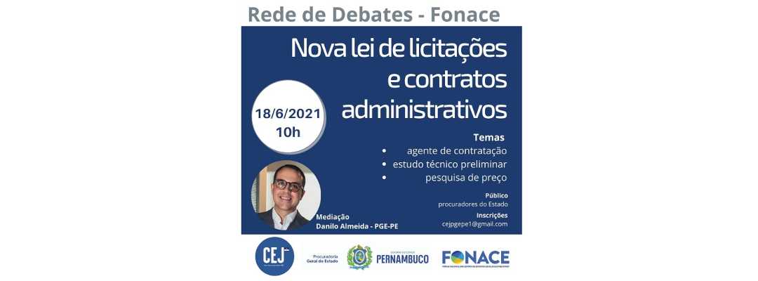 PGE-PE abre Rede de Debates do Fonace